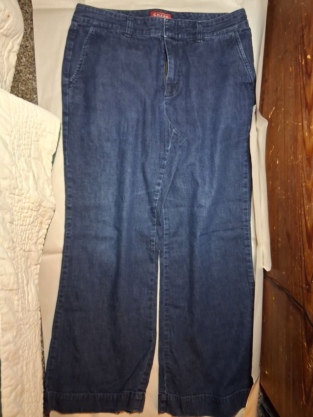 Chaps Navy Blue Wide Leg Denim Pants